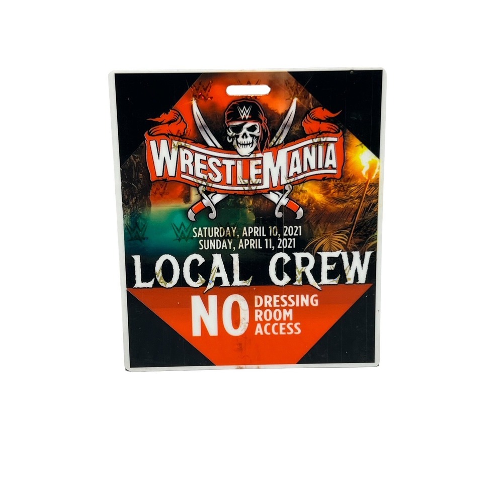 Wrestling April 2021 Local Crew Working Backstage Pass WWE Wrestle Mania‎